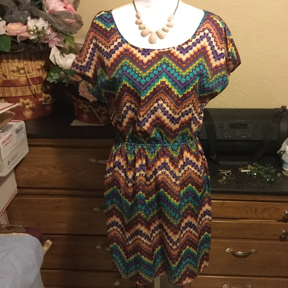 Mini Dress With Cut Out Sleeves